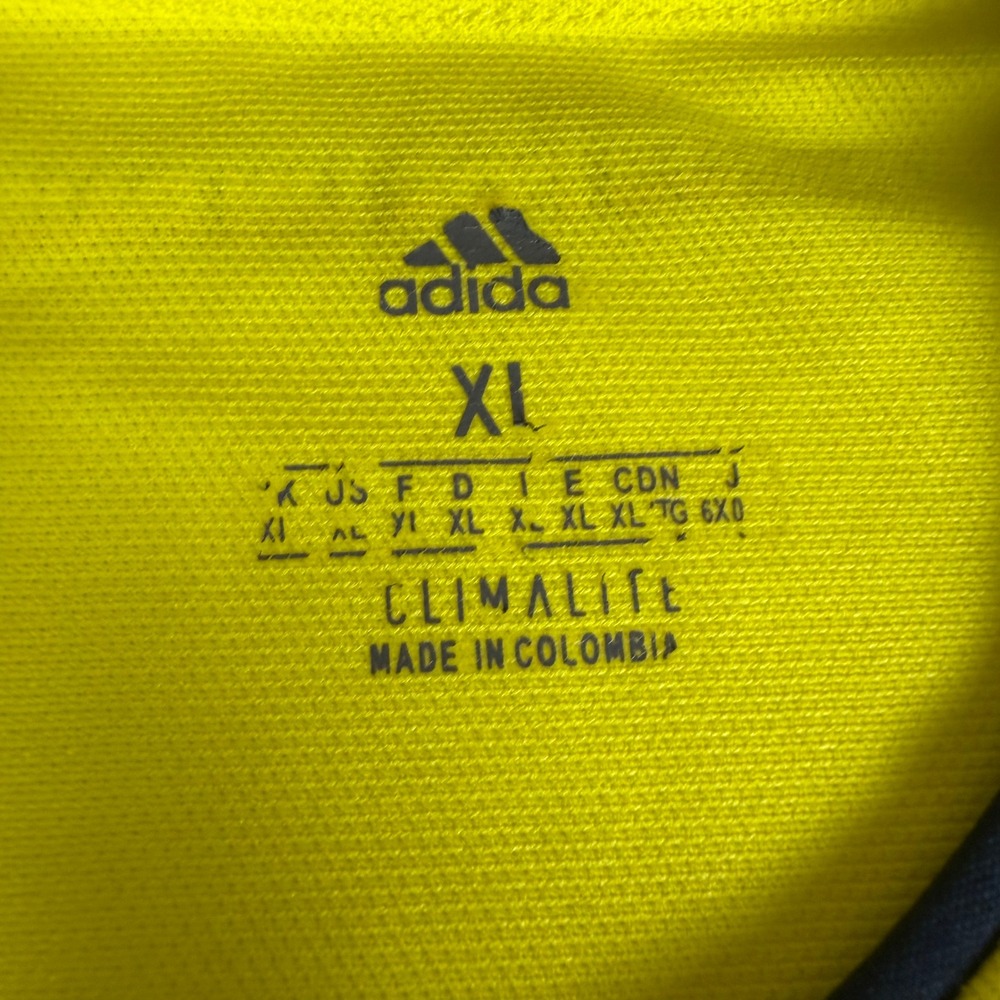 Adidas Colombia James Rodriguez 10 Soccer Jersey Mens XL Yellow 2018 World Cup - Picture 3 of 5